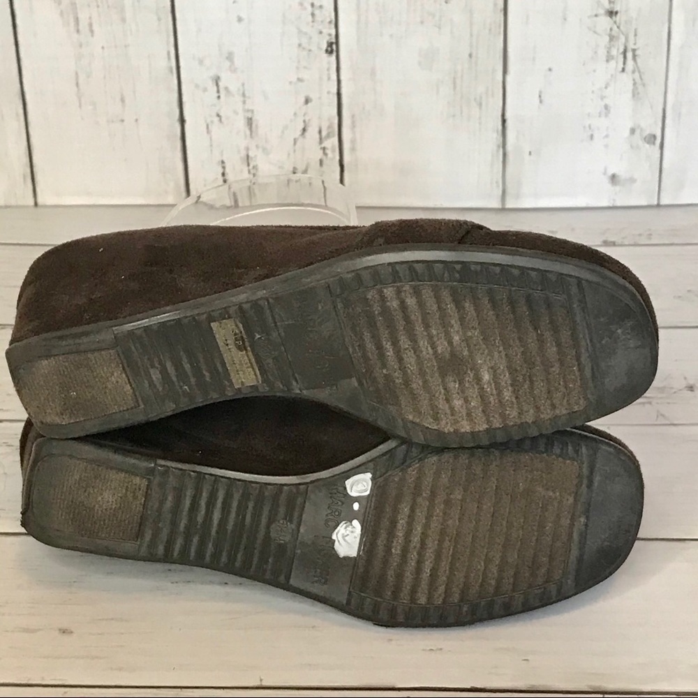 Marc Fisher Suede Buckle Wedges - Picture 8 of 11